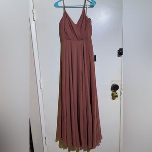Rusty rose colored Lulus Bridesmaids dress in an XL